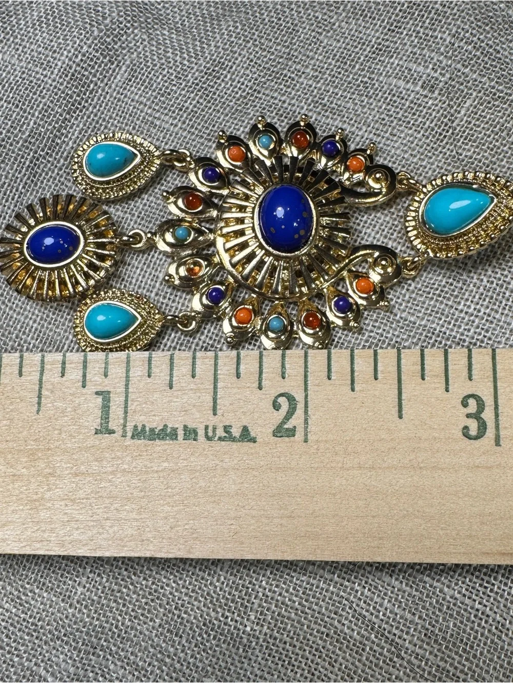 RJ Graziano Gold-Tone Multicolor Statement Drop Earrings - Blue & Turquoise